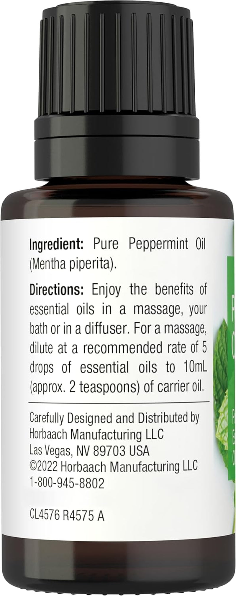 Peppermint Essential Oil | .51 Fl Oz (15Ml) | for Massage, Bath, Diffuser, Aroma Spray & More